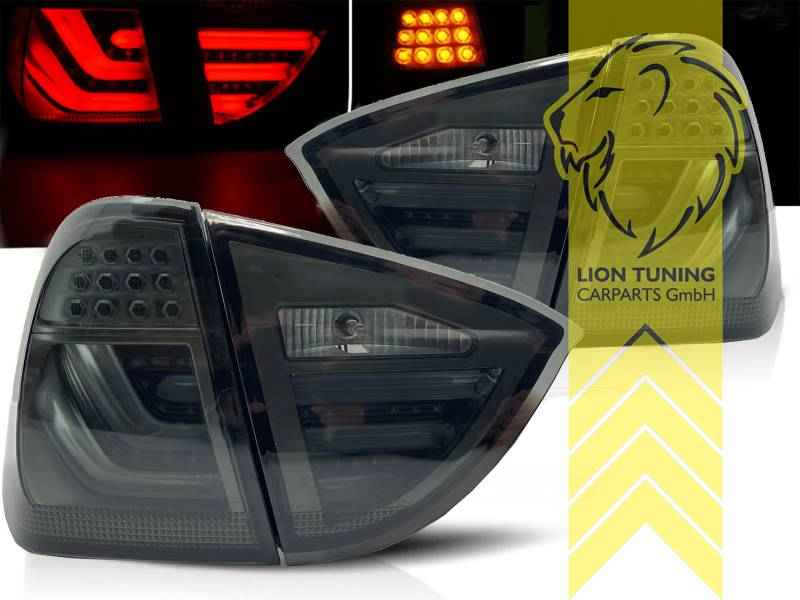 Light Bar LED Taillights Rear Lights for BMW E91 Touring — Black Smoke