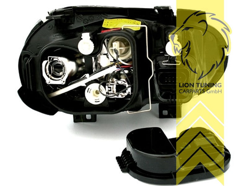 LTG Pair DEPO Headlights VW Golf 4 97-06 sedan Variant Cabrio R32 look black LHD
