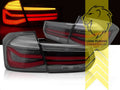 LT Pair LED Lightbar Rear Light Tail Lamps BMW 3 Series F30 F35 Sedan 11-19 black red smoke LHD