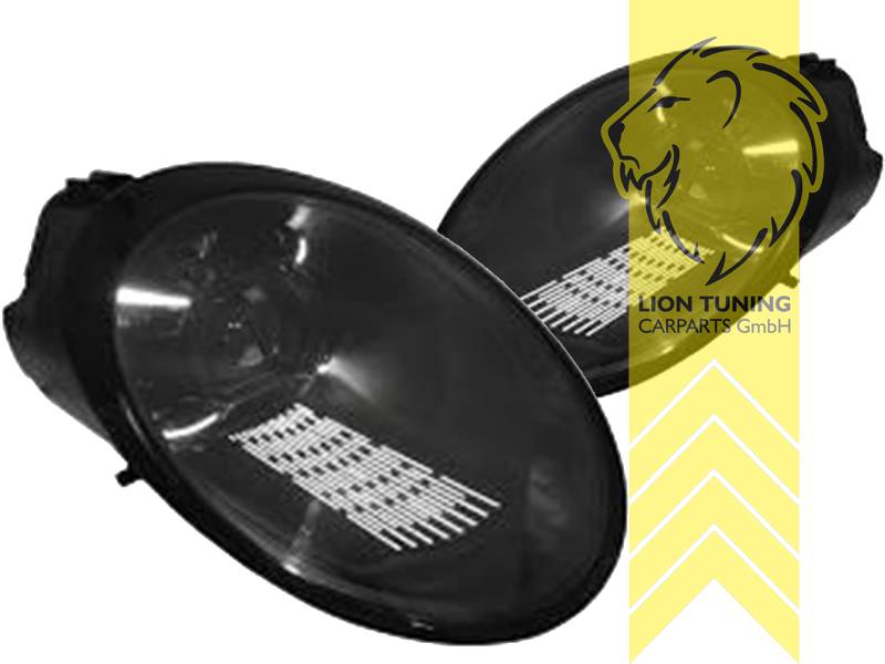 LT Pair LED DRL Halo Lightbar Headlights Porsche 911 997 04-11 black LHD
