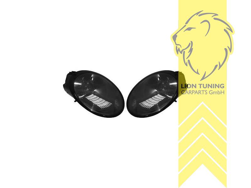 LT Pair LED DRL Halo Lightbar Headlights Porsche 911 997 04-11 black LHD