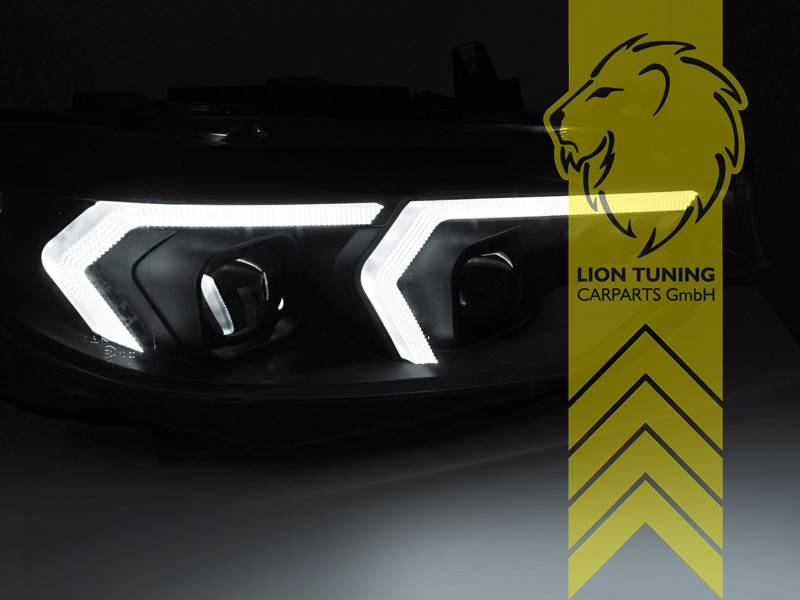 LT Pair LED DRL Headlights BMW 4 F32 Coupe F33 F32 13-21 Coupe Cabrio Xenon HID For AFS Chrome LHD