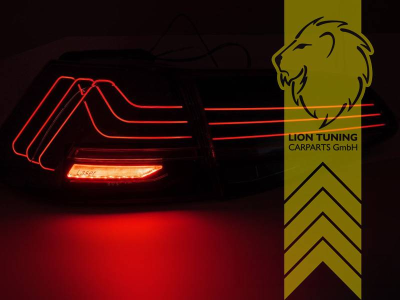 LT Pair LED DRL Lightbar REAR LIGHTS Tail Lamps VW Golf 7 black smoke 5G1 BE1 12-17 LHD
