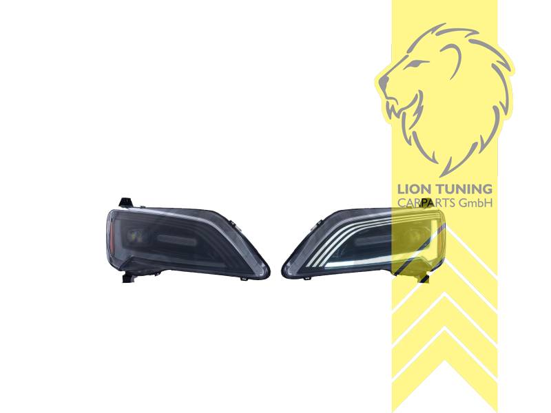 LTG Pair of Full LED Headlights with DRL for Citroen Jumper / Fiat Ducato / Peugeot Boxer 250 Facelift - Black Dynamic