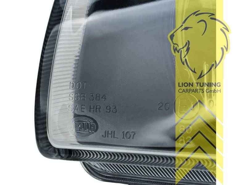 HELLA OE Headlights for BMW E36 Sedan Touring Coupe Convertible - Black (Pair)