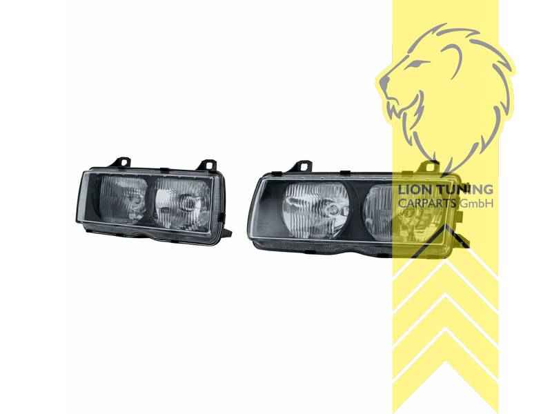 HELLA OE Headlights for BMW E36 Sedan Touring Coupe Convertible - Black (Pair)