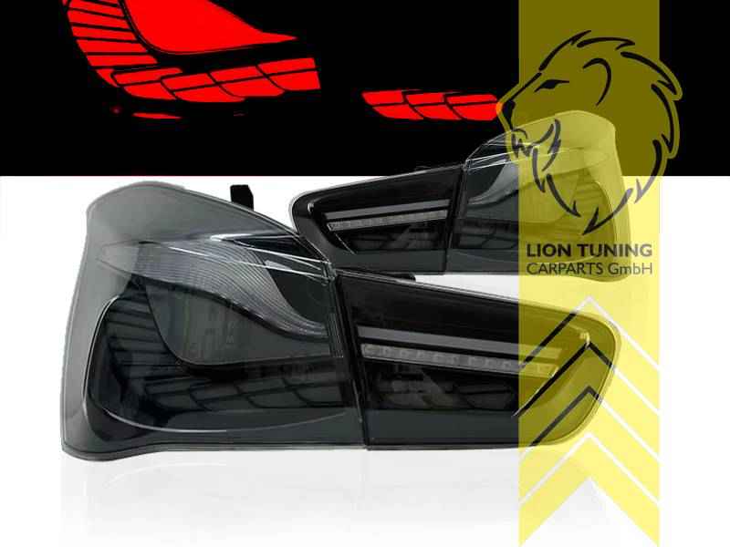 LTG Pair of Light Bar LED OLED Rear Lights for BMW 1 Series F20 F21 LCI – Black