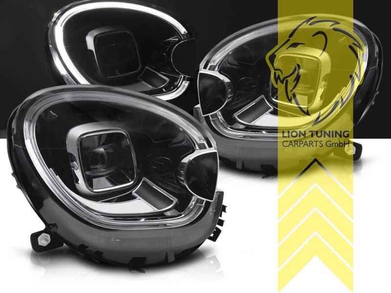 LTG Pair Full LED Headlights with Dynamic DRL for Mini Countryman R60 / Paceman R61 – Black LHD