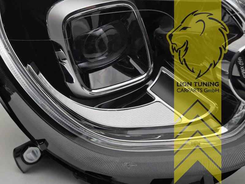 LTG Pair Full LED Headlights with Dynamic DRL for Mini Countryman R60 / Paceman R61 – Black LHD