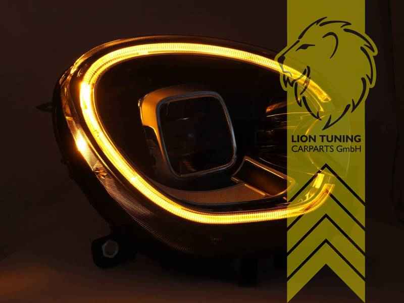 LTG Pair Full LED Headlights with Dynamic DRL for Mini Countryman R60 / Paceman R61 – Black LHD
