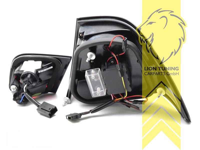 LTG Pair LED Rear Lights Taillights for BMW 3 Series E46 Coupe Pre-Facelift 04/1999 - 02/2003 – Black
