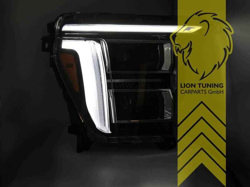 EXPORT ONLY – Full LED Headlights with LED DRL for Ford USA F-150 MK14 08/2020 - Present Black