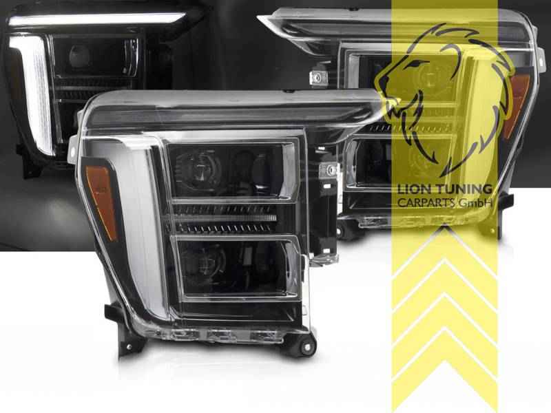 EXPORT ONLY – Full LED Headlights with LED DRL for Ford USA F-150 MK14 08/2020 - Present Black