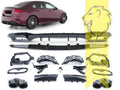 Rear Spoiler Diffuser Quad Exhaust Look for Mercedes-Benz A-Class W177 – AMG Line Gloss Black 03/2018 - 09/2022