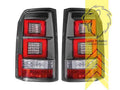 LTG Pair of LED Taillights Rear Lights for Land Rover Discovery 3 TAA 07/2004 to 09/2009 – Black