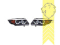 LED Angel Eyes Headlights for BMW E90 Sedan E91 Touring — Black | Export