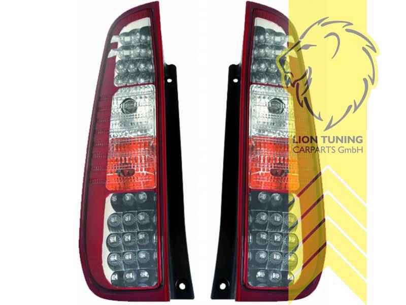LTG Pair of LED Taillights for Ford Fiesta Mk5 (JH/JD) 3-Door – Red / White