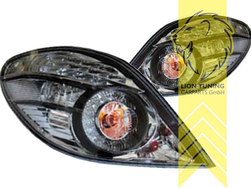 LTG LED Taillights Rear Lights for Peugeot 207CC Cabriolet - Chrome (Pair)
