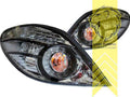LTG LED Taillights Rear Lights for Peugeot 207CC Cabriolet - Chrome (Pair)