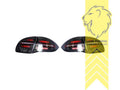 LED Taillights Porsche Cayenne Black Smoke - Pair view