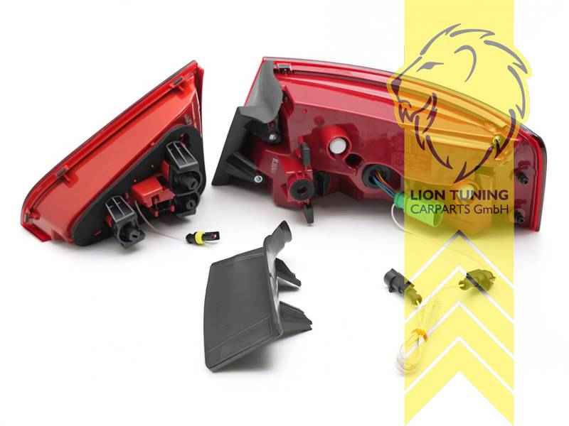 LTG Light Bar LED Taillights Rear Lights for Audi A5 8T 8F Coupe Cabrio Sportback - Red (Pair)