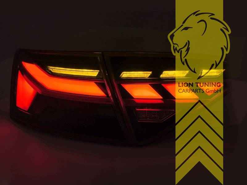LTG Light Bar LED Taillights Rear Lights for Audi A5 8T 8F Coupe Cabrio Sportback - Red (Pair)