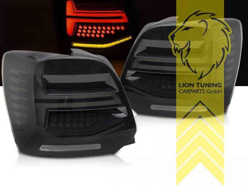 LTG Light Bar LED Taillights Rear Lights for VW Polo 6R 6C - Smoke (Pair)