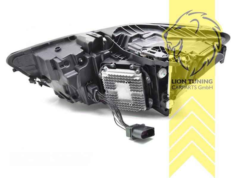 LTG Full LED Headlights Genuine DRL for Audi A6 C7 4G Sedan Avant - Black (Pair) LHD