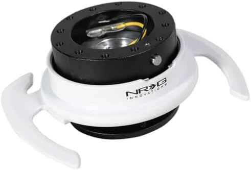 NRG Innovations NRG-SRK-700BK GEN 4.0 Steering Wheel Quick Release Kit Adapter, Black Body/Black Ring With Handles &amp; 6x70 and 6x74mm Bolt Patterns