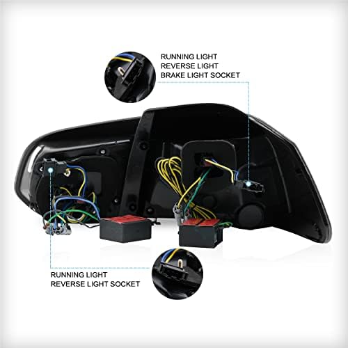 VLAND LED Tail Lights Fit for 2008-2013 Volkswagen Golf 6 MK6 TSI TDI GTD R(not for GTI/Variant/Cabriolet), Rear Lights with Sequential Turn Signal Indicators, E-mark, Red Smoked