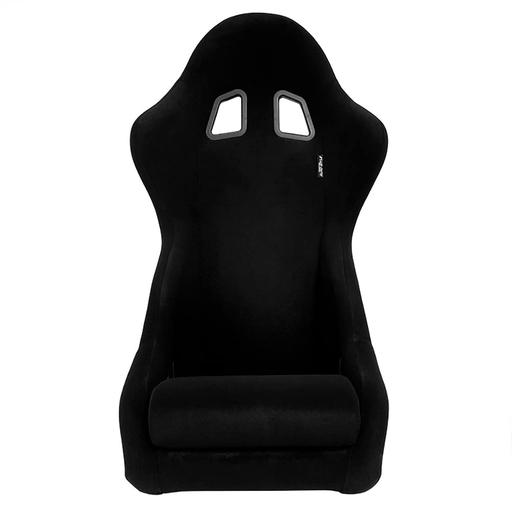 AutoStyle Sport seat 'Classic' - Black Synthetic leather - Non-reclinable back-rest - incl. slides