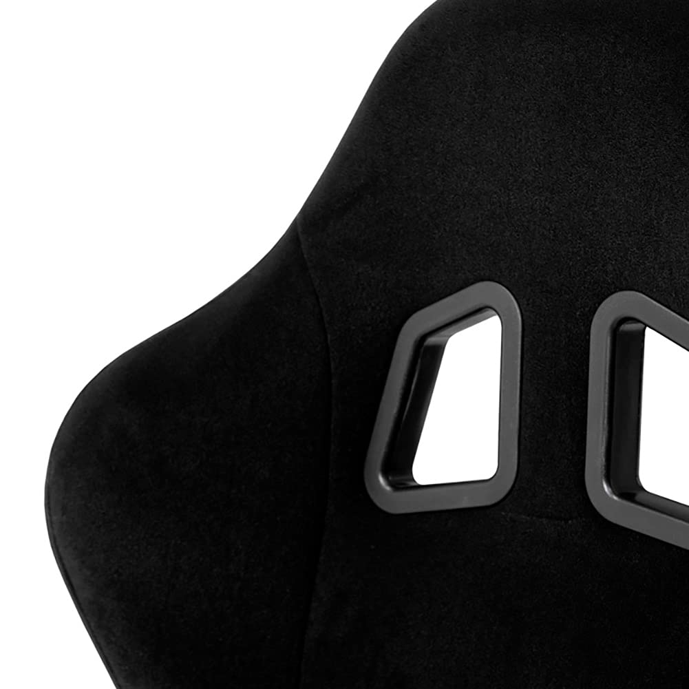 AutoStyle Sport seat 'Classic' - Black Synthetic leather - Non-reclinable back-rest - incl. slides