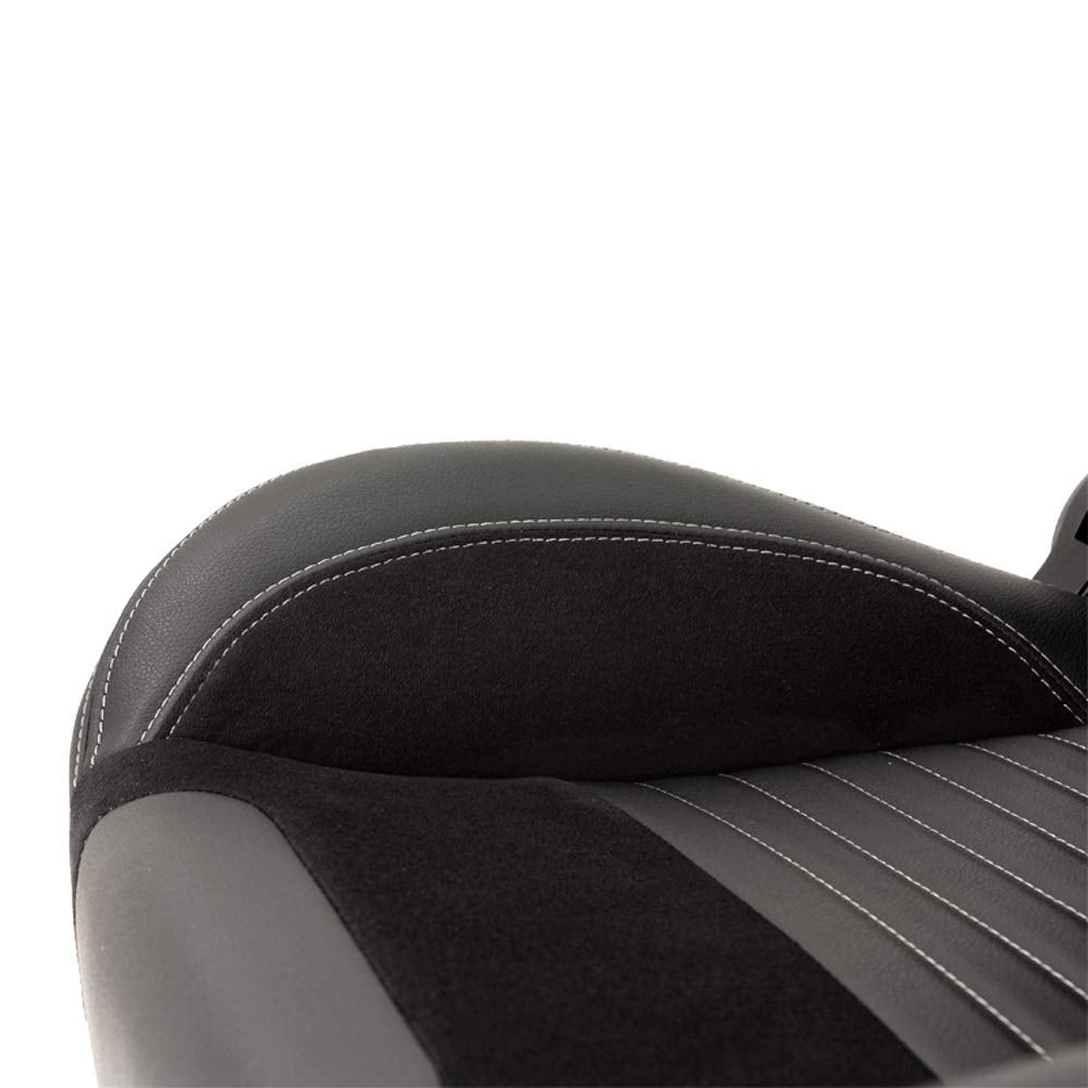 AutoStyle Sport seat 'Classic' - Black Synthetic leather - Non-reclinable back-rest - incl. slides