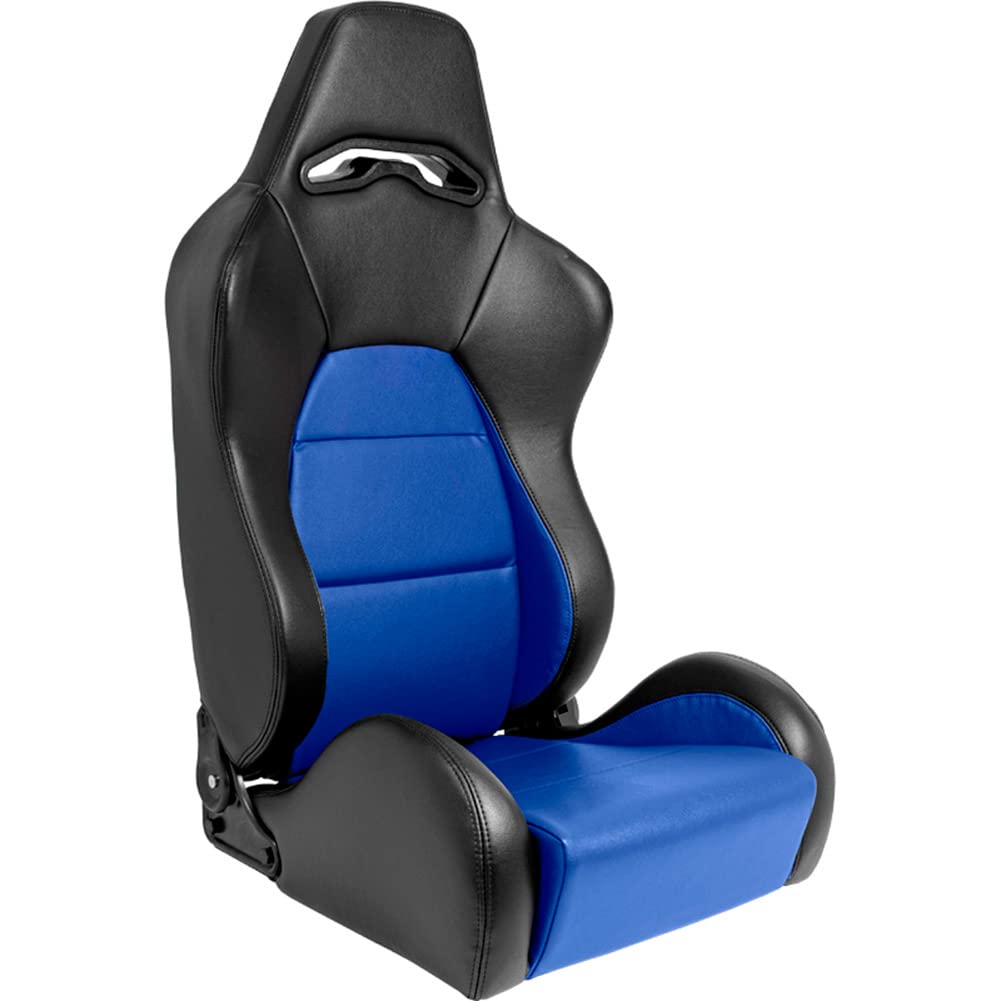 AutoStyle Sport seat 'Classic' - Black Synthetic leather - Non-reclinable back-rest - incl. slides