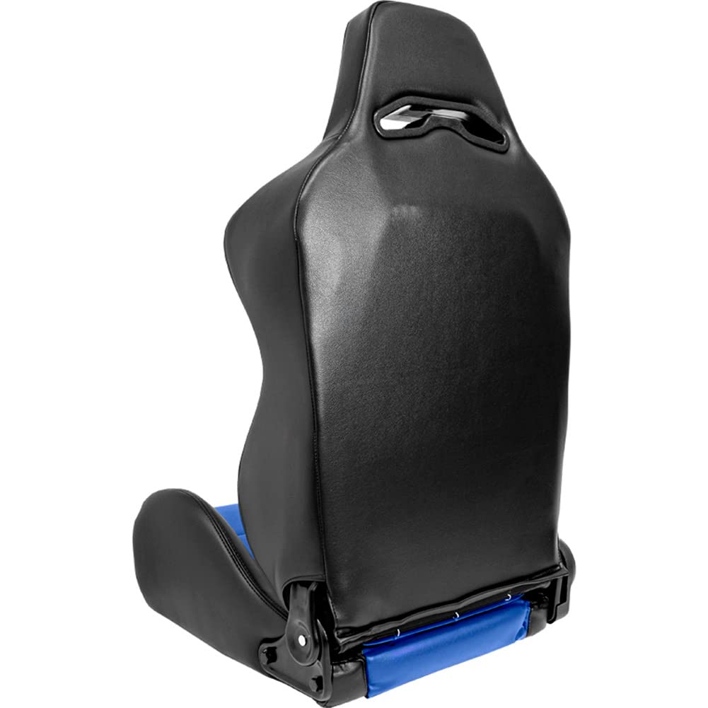 AutoStyle Sport seat 'Classic' - Black Synthetic leather - Non-reclinable back-rest - incl. slides