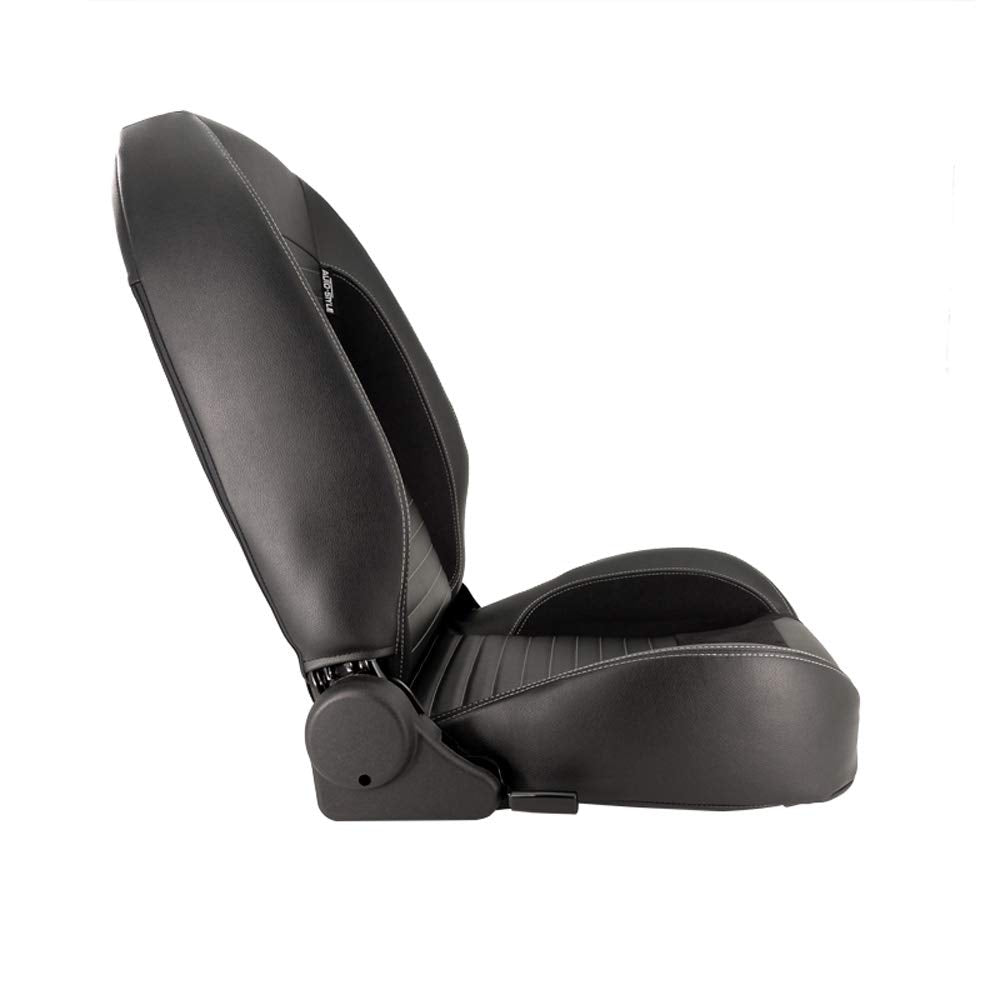 AutoStyle Sport seat 'Classic' - Black Synthetic leather - Non-reclinable back-rest - incl. slides