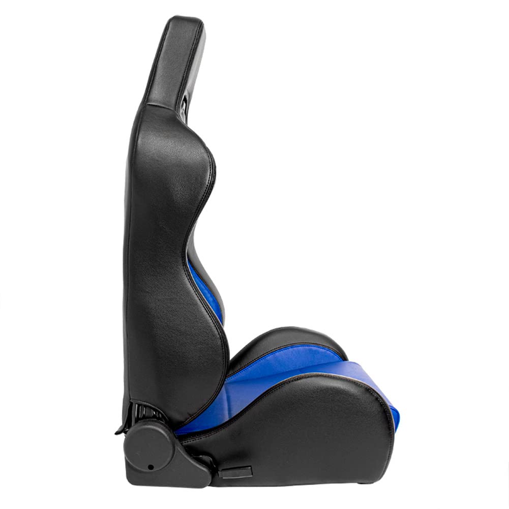 AutoStyle Sport seat 'Classic' - Black Synthetic leather - Non-reclinable back-rest - incl. slides