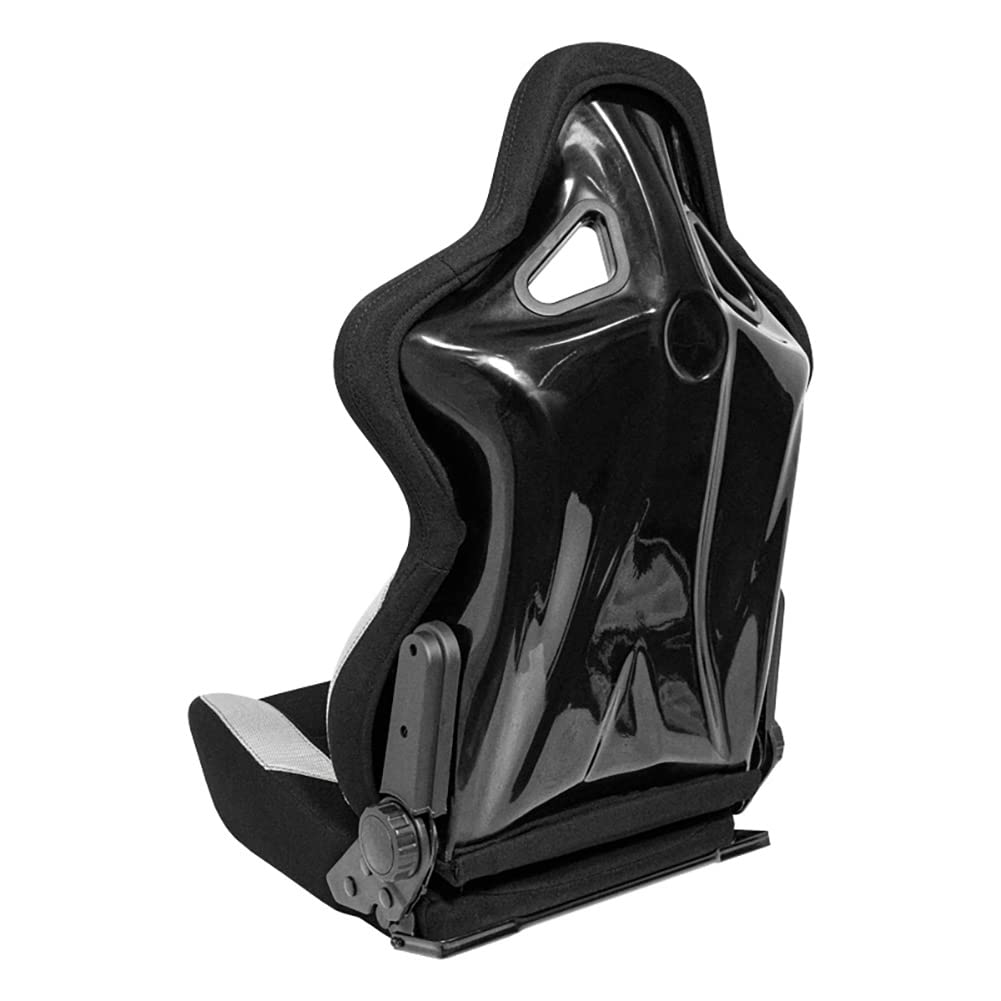 AutoStyle Sport seat 'Classic' - Black Synthetic leather - Non-reclinable back-rest - incl. slides