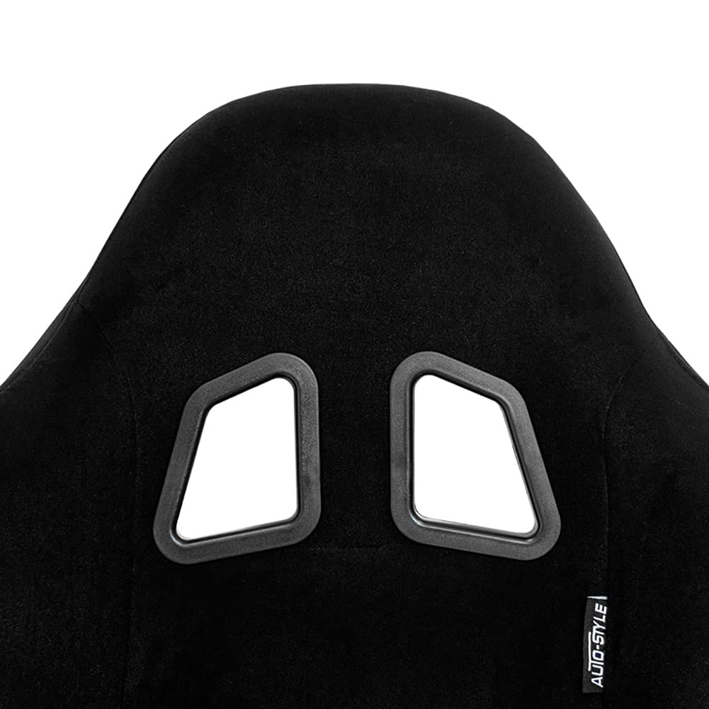 AutoStyle Sport seat 'Classic' - Black Synthetic leather - Non-reclinable back-rest - incl. slides