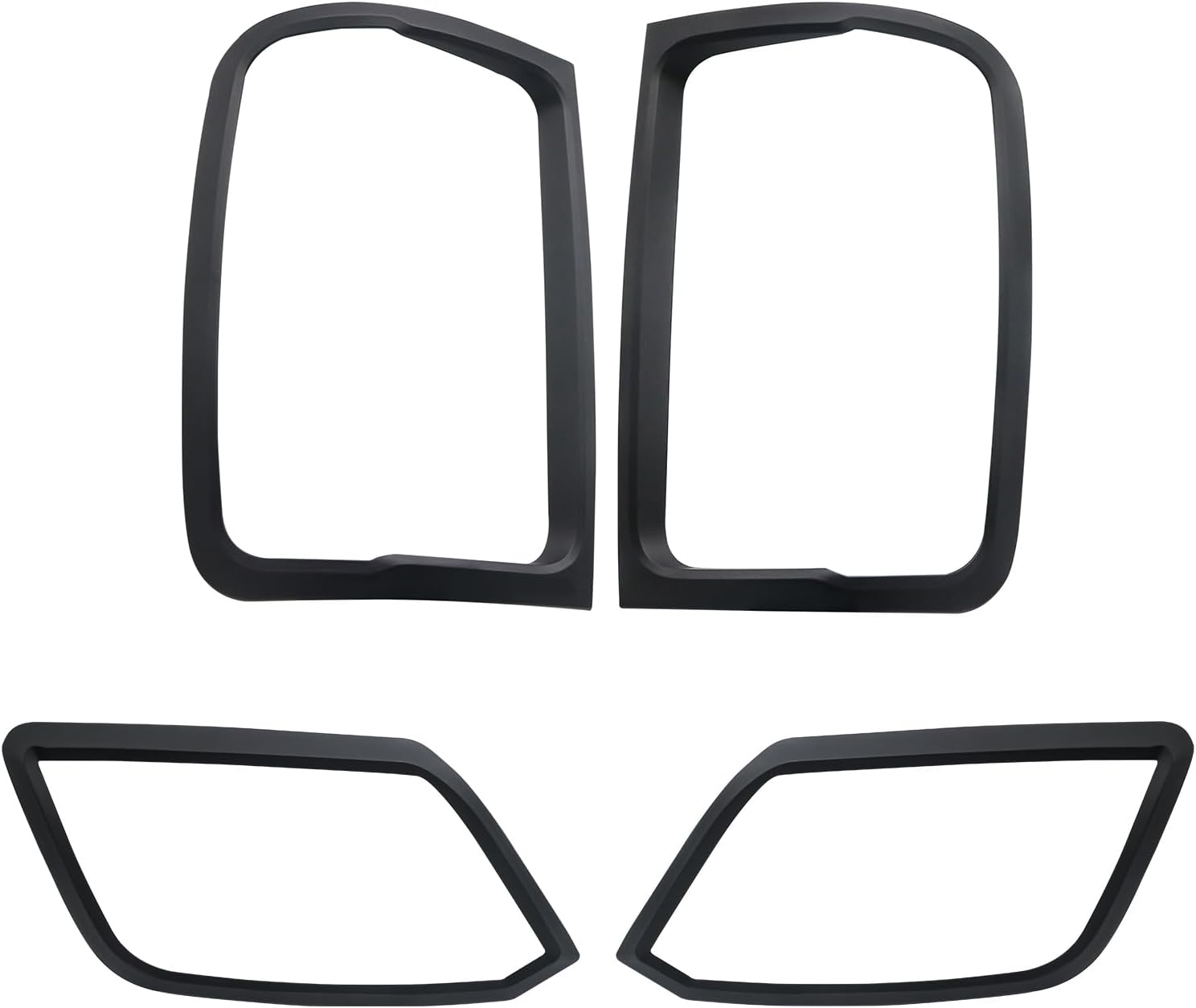 JHCHAN Headlight, Taillight Guard for VW Amarok Accessories 2011-2022 V5 V6 Aventura Atacama Canyon Highline Startline Trendline Front and Rear Light Kits Surround Trims Cover External Black Protector