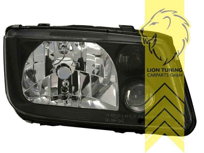 LTG Pair DEPO Halogen Headlights VW Bora Saloon Variant black 1J2 1J6 98-05 LHD