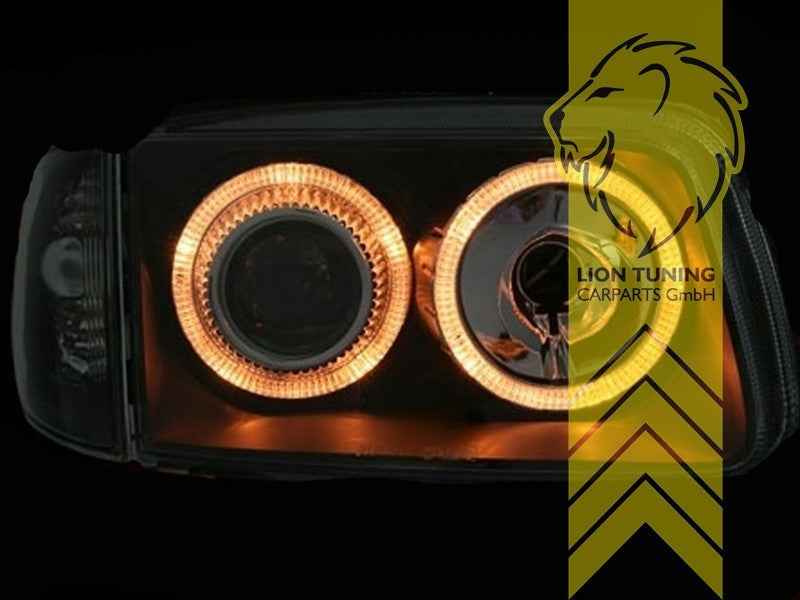 LTG LED DRL Lightbar Headlights VW Polo 6N2 6N2 99-01 Black LHD