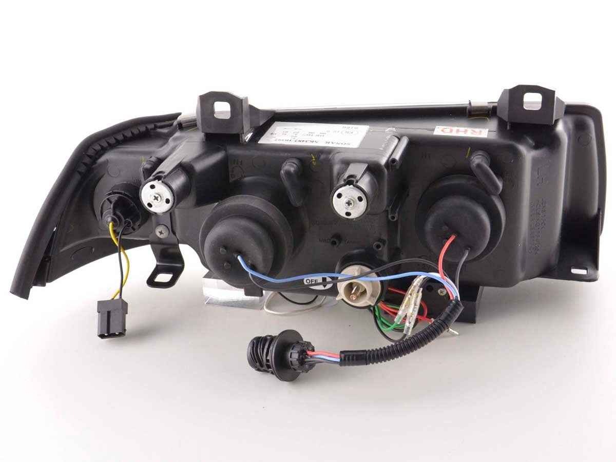 FK Pair LED DRL Lightbar Headlights BMW 3-series E36 Limo / Touring black RHD