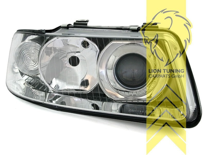 LTG Pair DEPO Halogen Headlights Audi A3 8L Facelift chrome Facelift 00-03 LHD