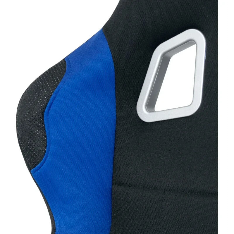 x2 (a Pair) Autostyle Black Blue Fixed Back Car Bucket Seats HD Textile Track Drift Road