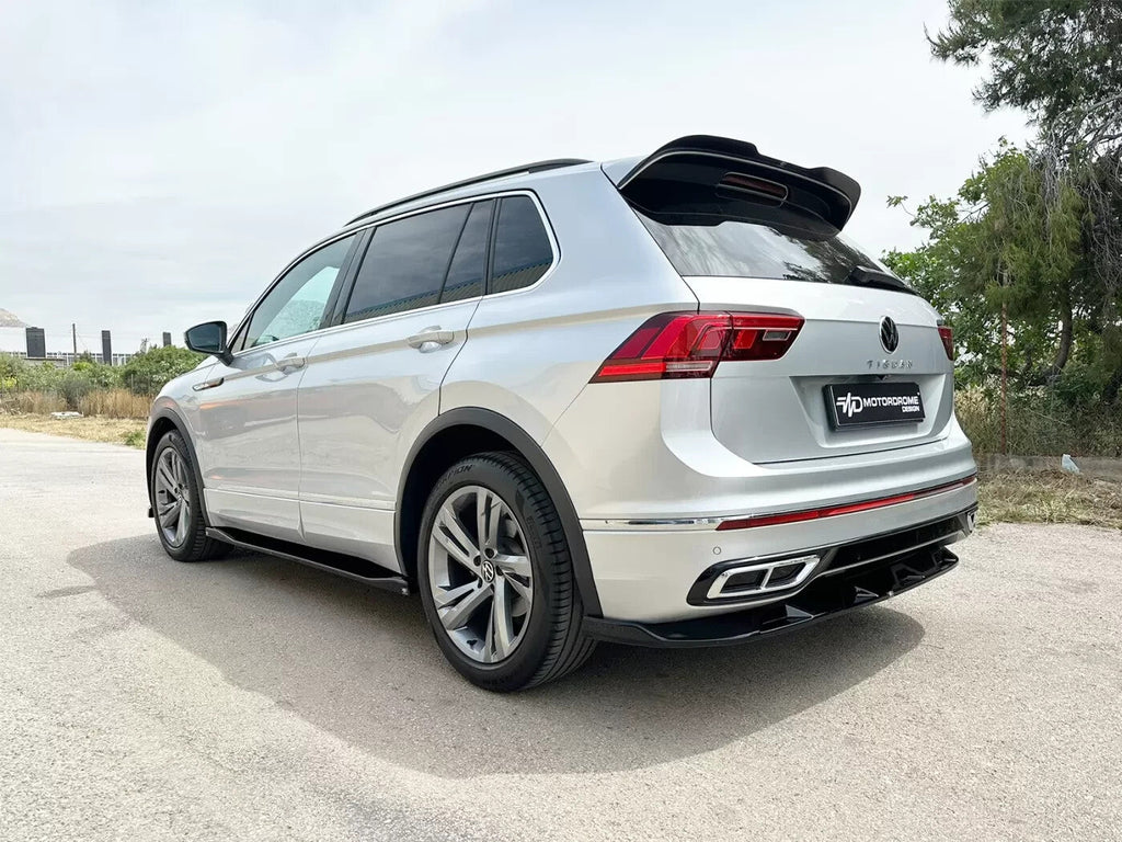 Motordrome Side Skirts Trims VW Tiguan R-Line Mk2 Facelift 20-24 Gloss Black