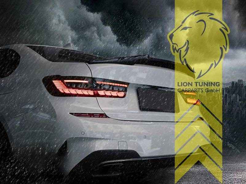 LTG Pair LED Dynamic Rear Lights Tail Lamps BMW 3 Series G20 + LCI 19+ Black LHD