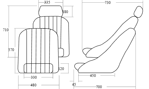 1 Cobra Classic Lounger Black Classic Car Retro Vintage Resto Sports Bucket Seat