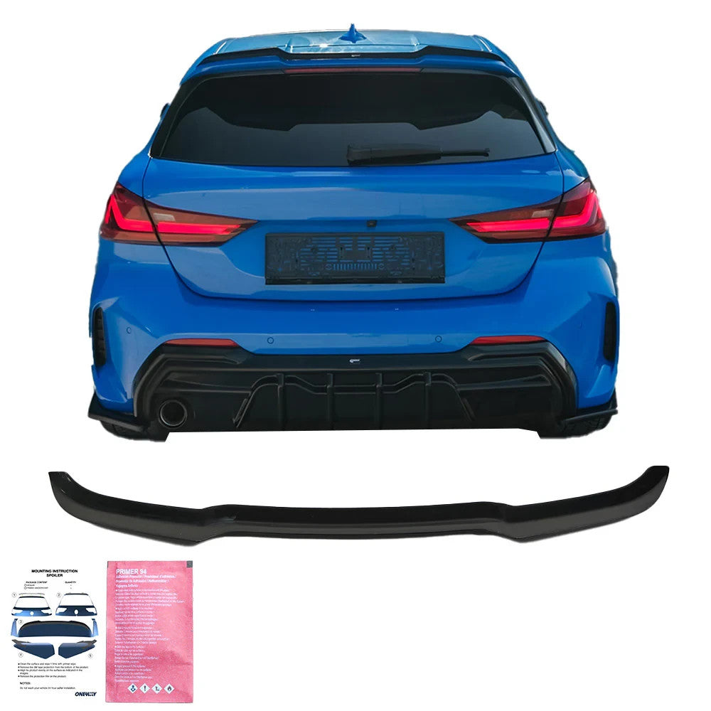 OW rear Wing Spoiler BMW 1 Series F40 M-Pack M135i 19-24 Gloss Black
