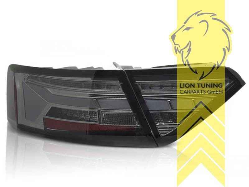 LTG Pair LED Rear Lights Lamps Audi A5 8T 8F Coupe Cabrio SB 11-16 Black LHD